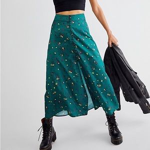 Free People Silk Skirt